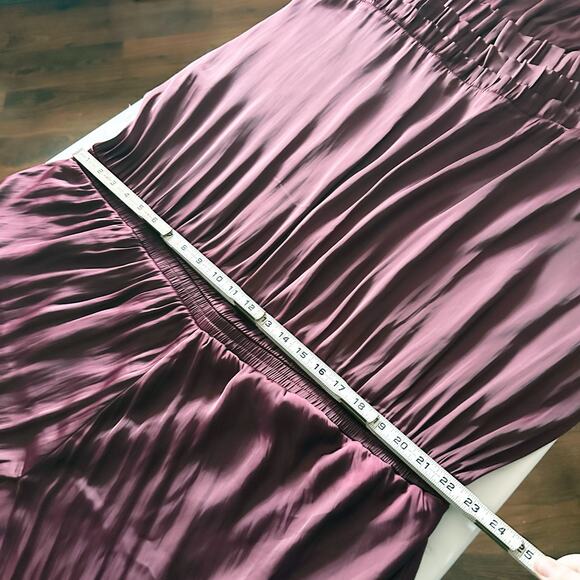 Lane Bryant Short Sleeve Burgundy Draped Midi Dress women's plus size 26 - Picture 13 of 14